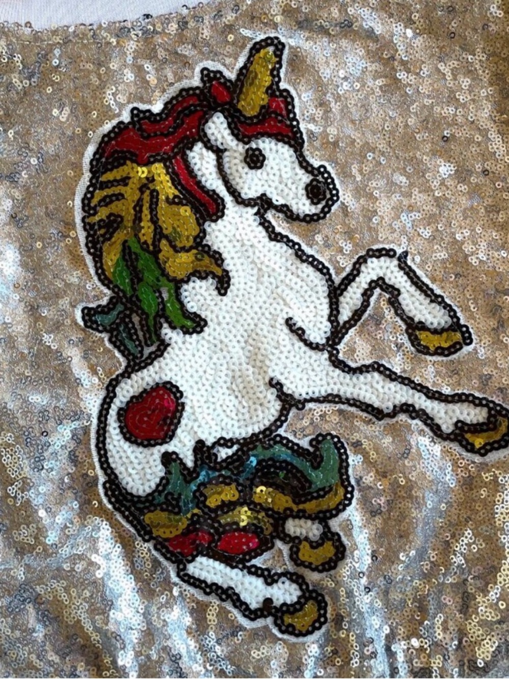 LOLA + THE BOYS Girls Unicorn Sequin Bomber Jacket - Size 6? - Picture 9 of 12